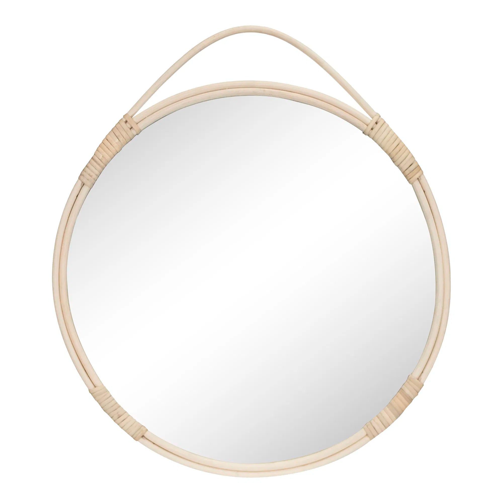Spiegel Rivano – Rattan-Design in Natur (Ø50 cm)