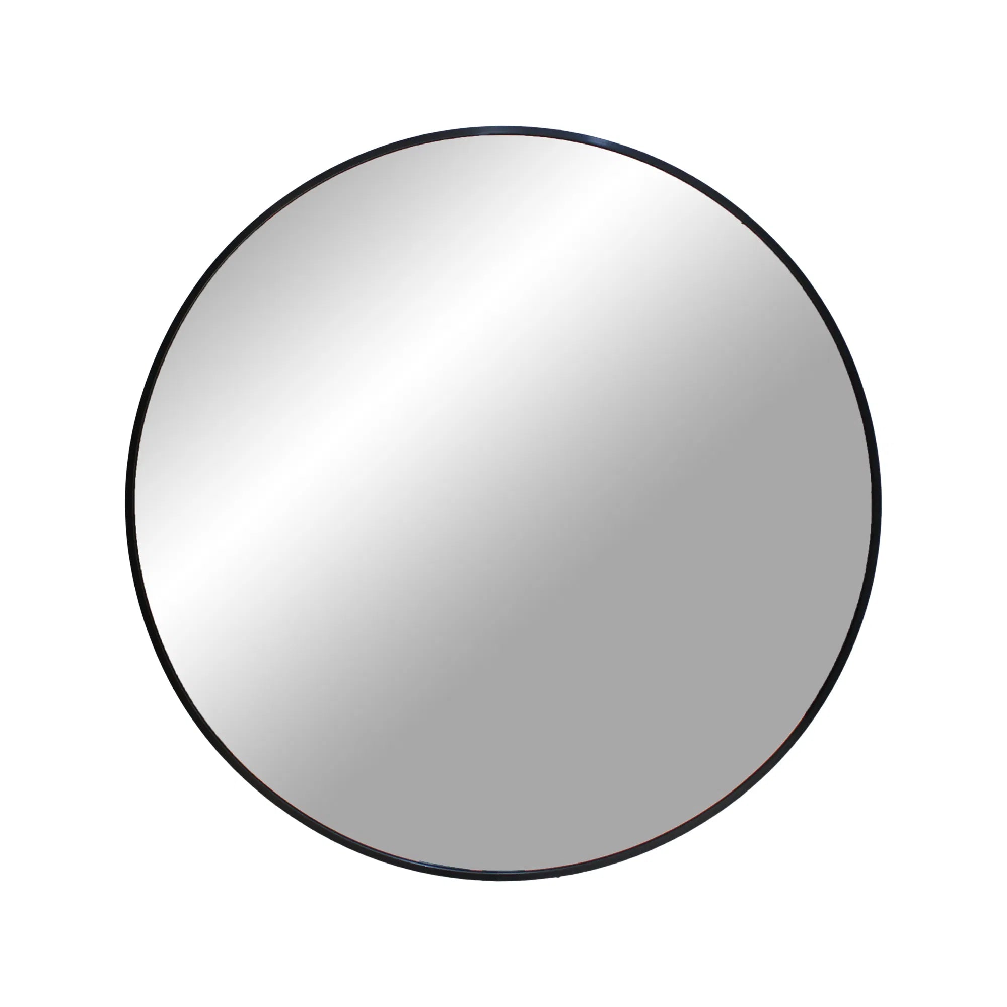 Spiegel Cirano – Runddesign mit schwarzem Alurahmen (Ø60 cm)