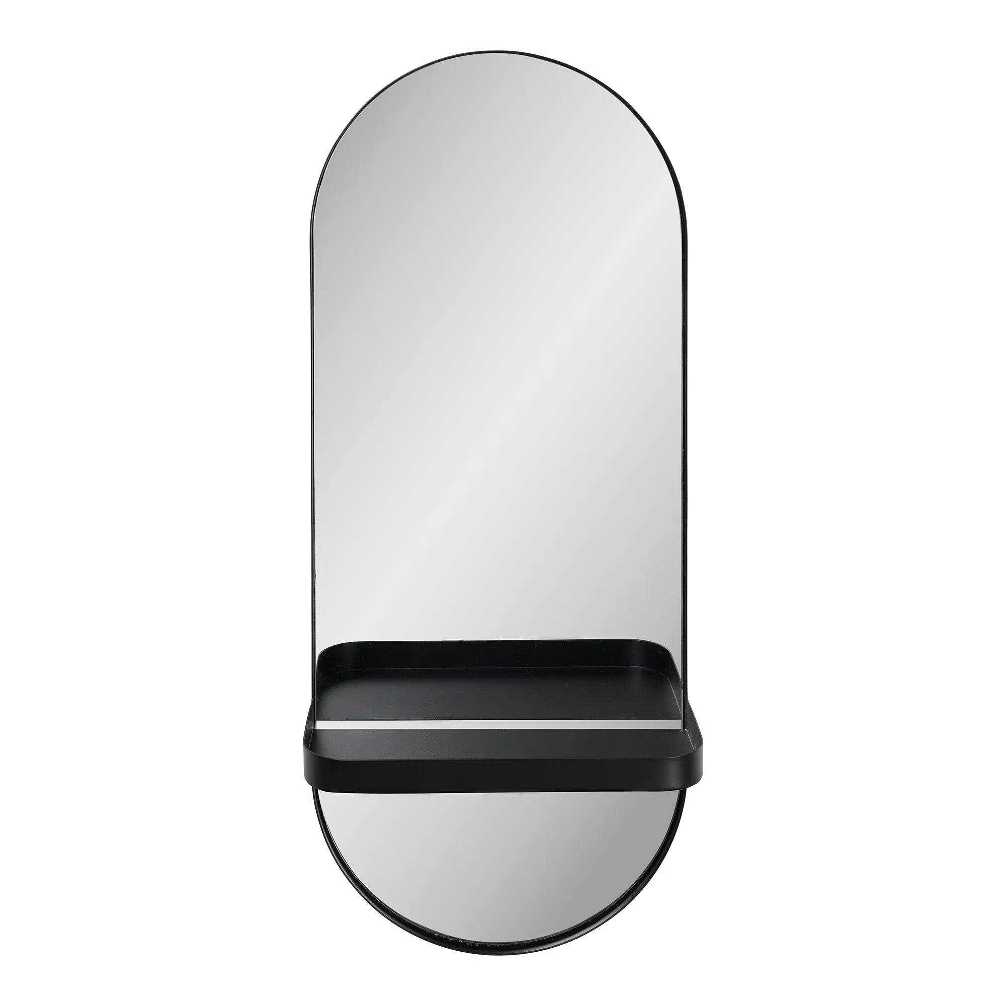 Spiegel Tavaro – Ovale Form mit Metallablage