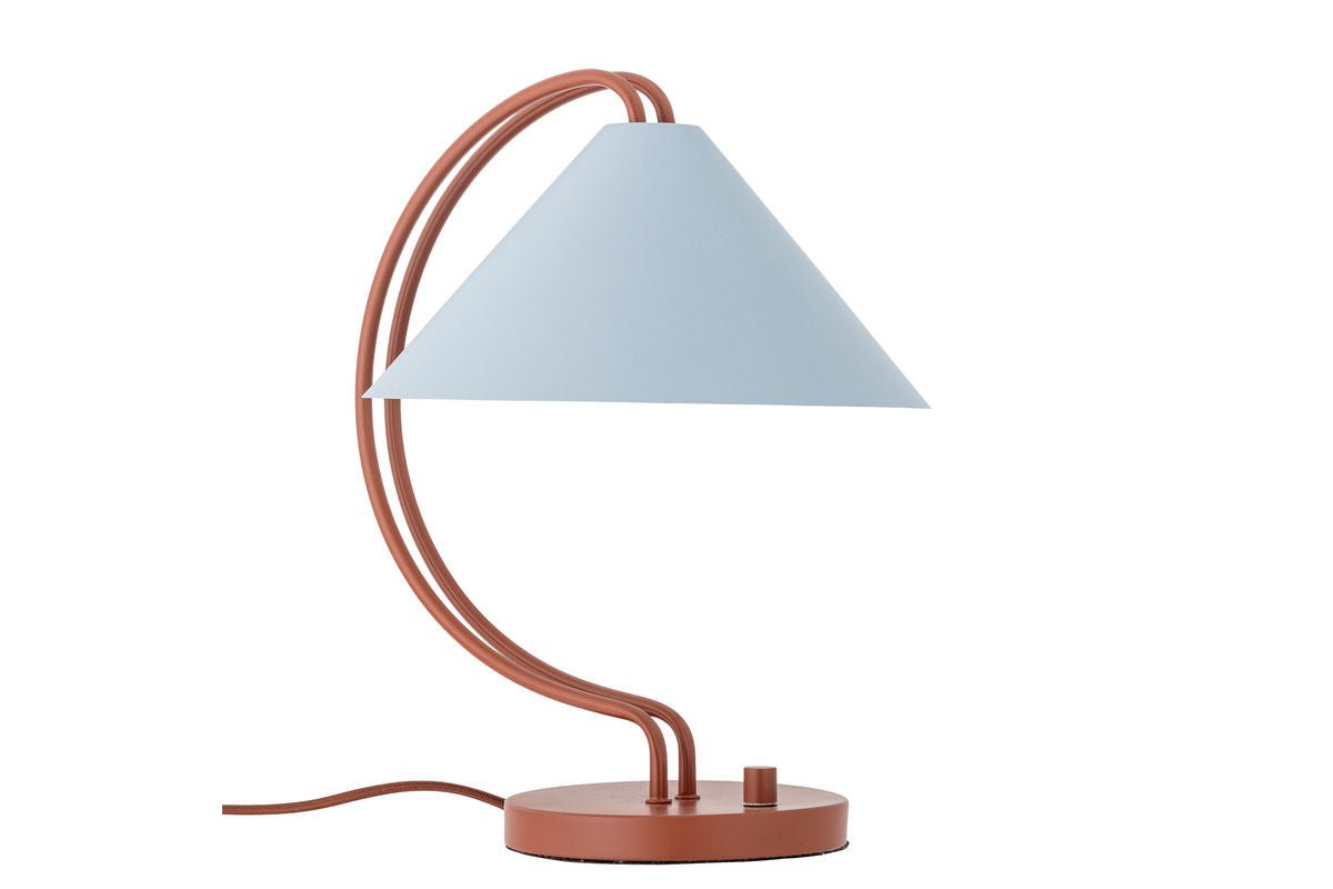 Tischlampe Yanava - Blau/Braun