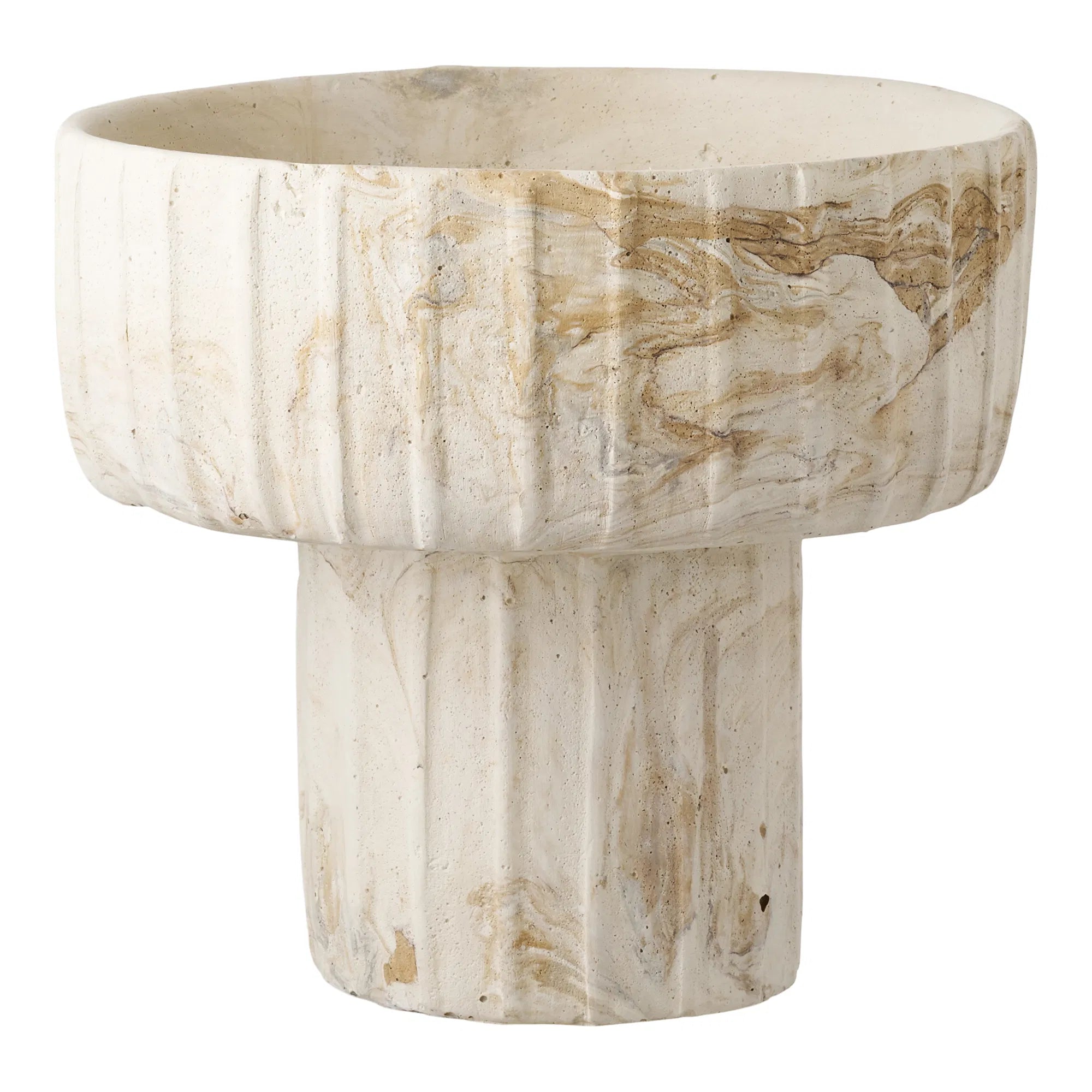 Vase Solana – Beige-Braun aus Zement