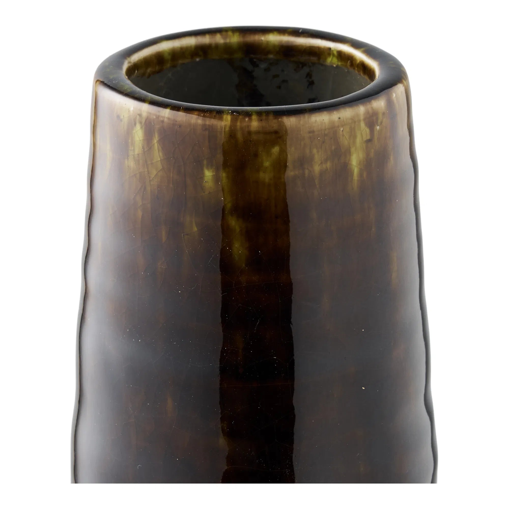 Vase Jorvane - edle Keramikvase in braun - klein