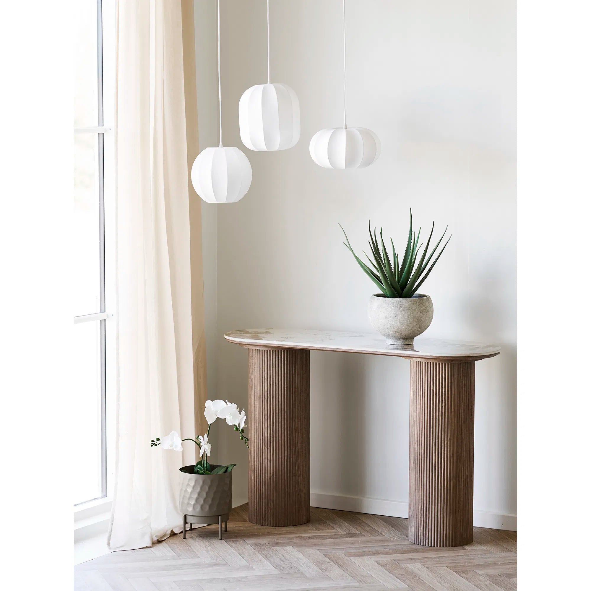 Blumentopf „Silvano“ – Graues Keramik-Design in runder Schalenform