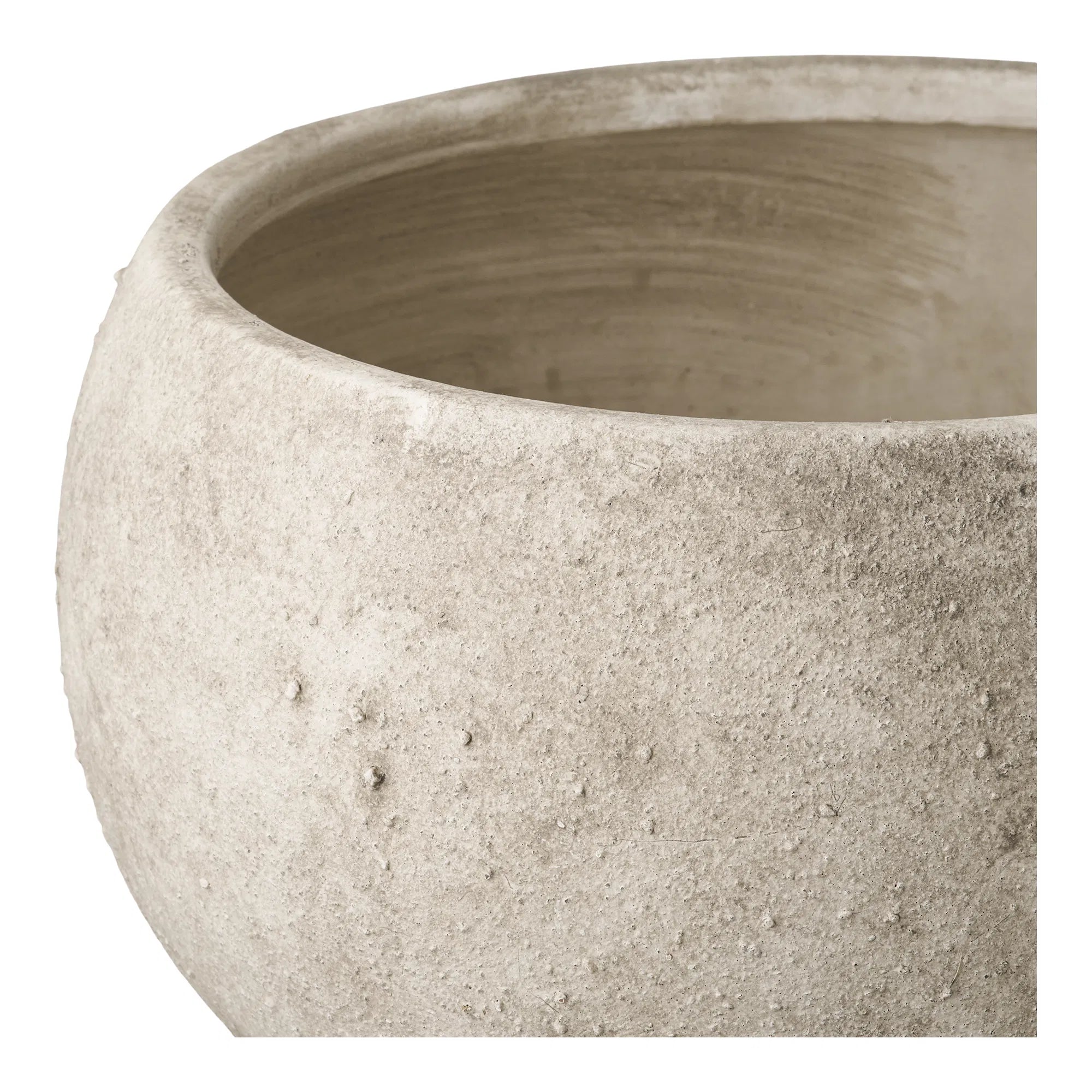 Blumentopf „Silvano“ – Graues Keramik-Design in runder Schalenform