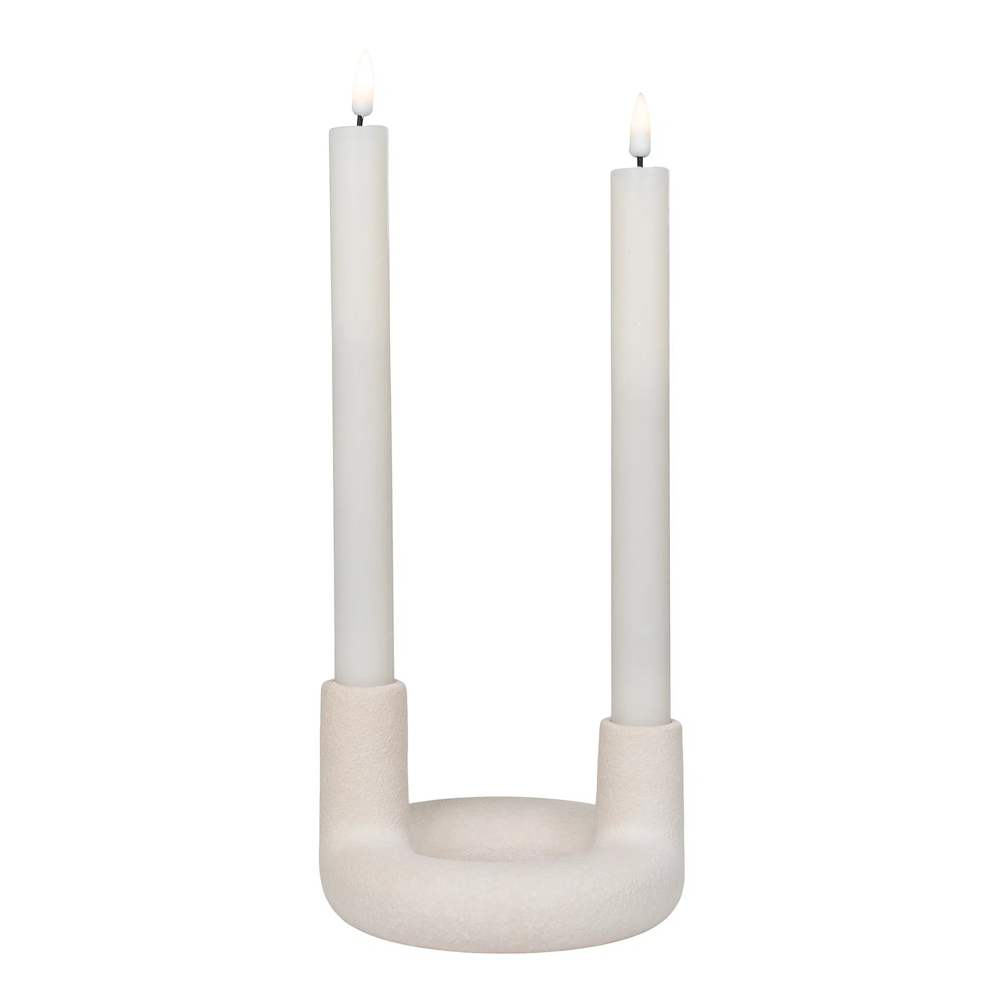 Kerzenhalter „Ceramo Duo“ – Keramik in Beige