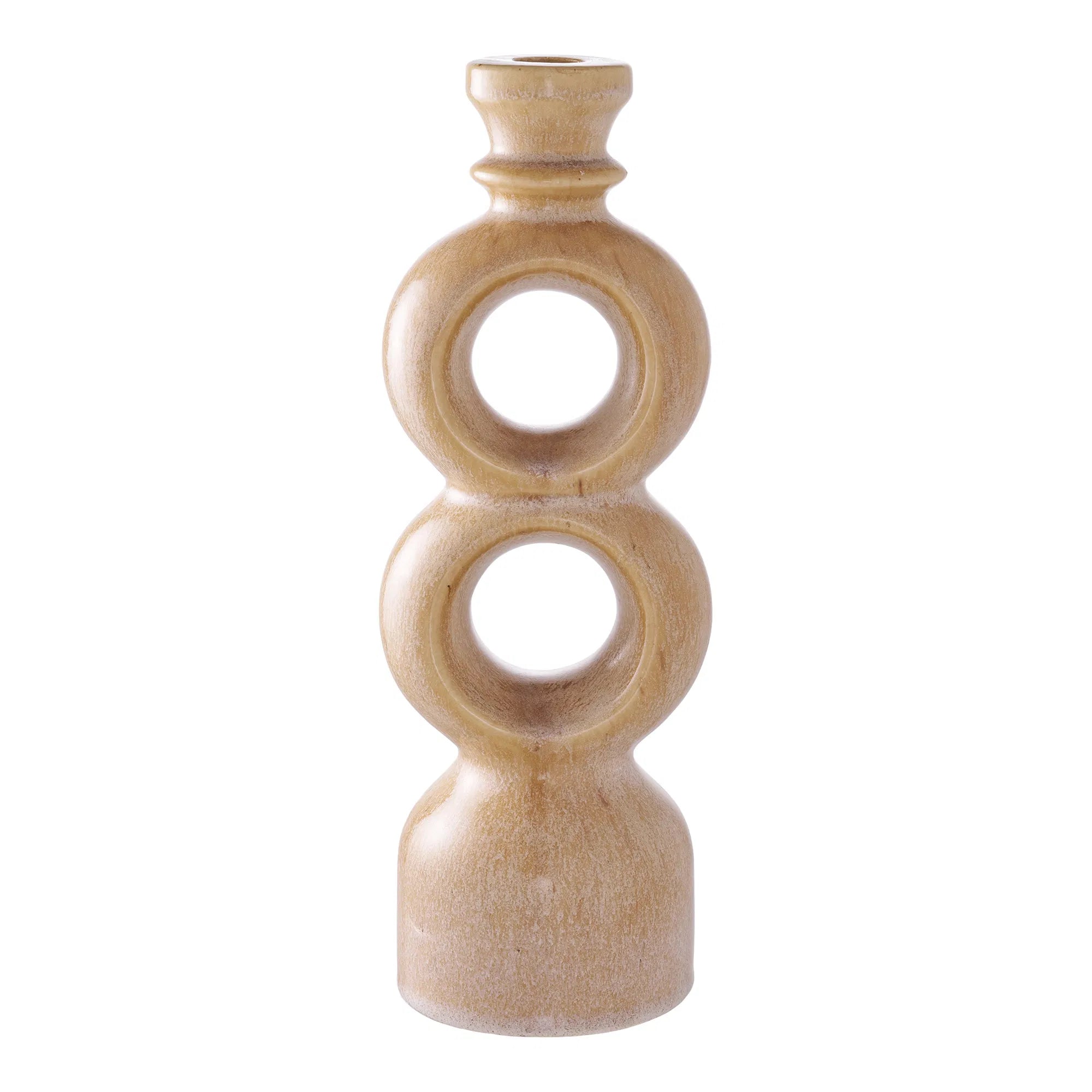 Kerzenhalter-Set „Anello Duo“ – Keramik in Braun