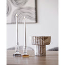 Cresto Kerzenhalter-Set (2-tlg.) – Grau & Braun aus Glas
