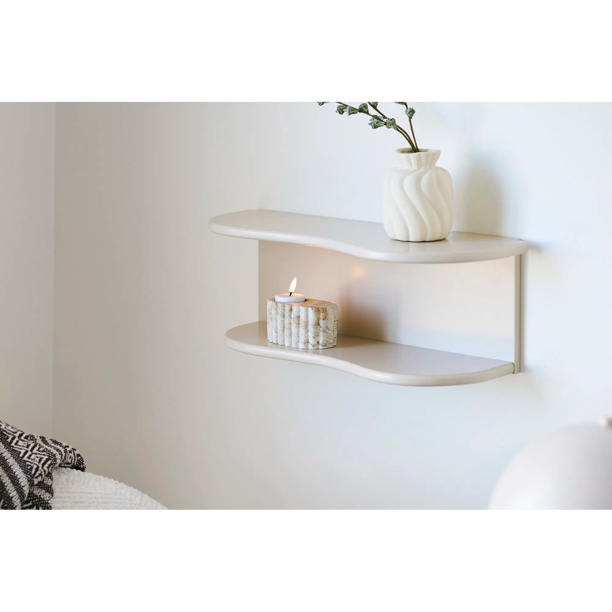 Kerzenhalter „Cemento“ – Zement in Braun/Beige