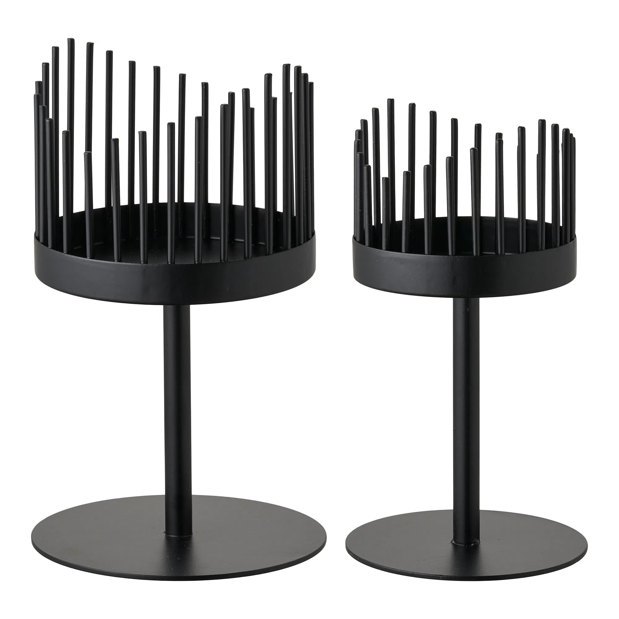 Kerzenhalter-Set „Cavallo Duo“ – Stahl in Schwarz