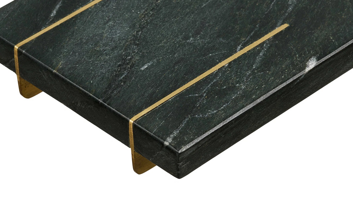 Tablett Tiffany - aus Marmor mit Messingdetails