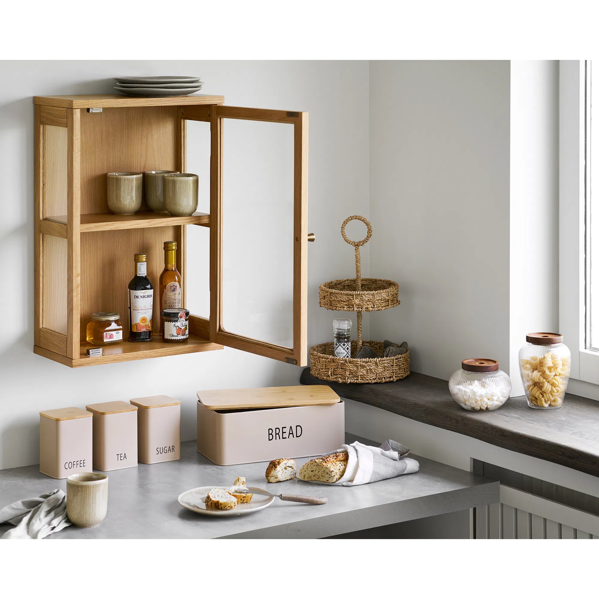 Aufbewahrungsdose Elvaria - aus Glas gefertigt mit Deckel (2er Set)