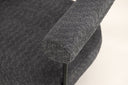 Designer Loungesessel Haga – Anthrazit, Bouclé mit Stahlgestell