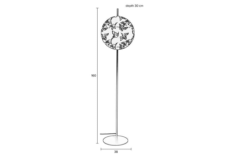Stehlampe Jaylee – aus Metall in Schwarz
