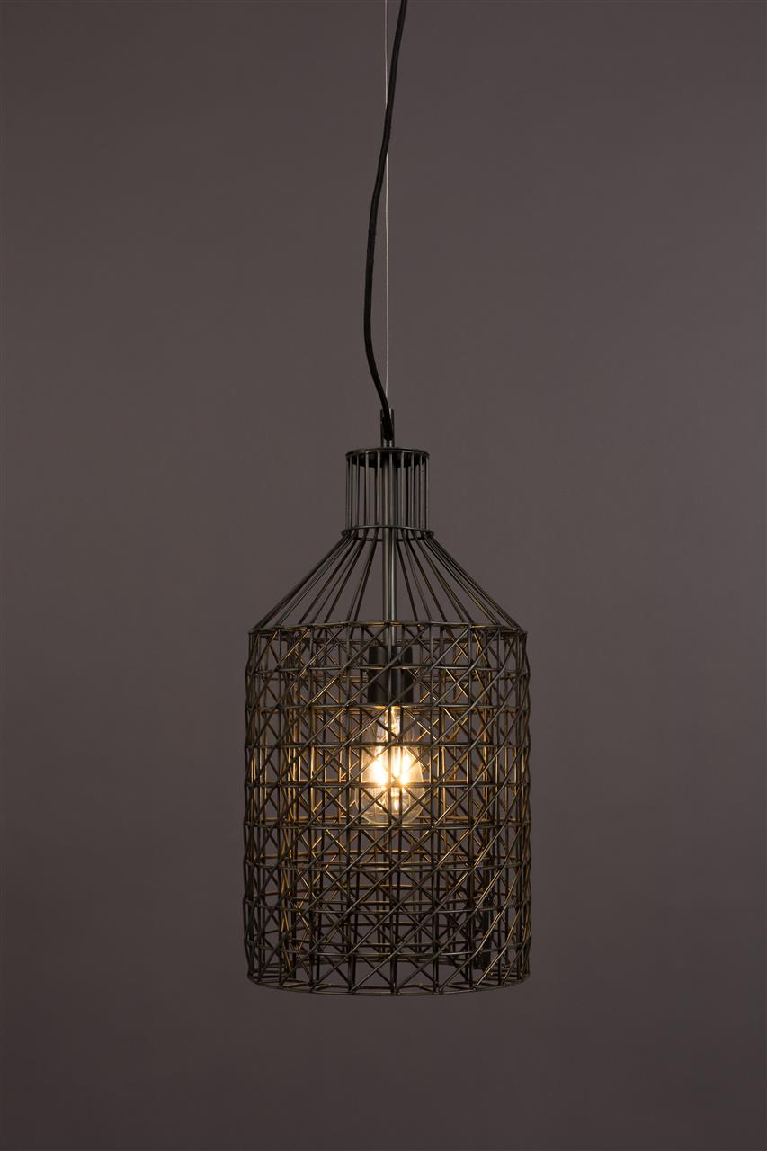 Hängelampe Belivo Hoch – aus Eisen in Silber