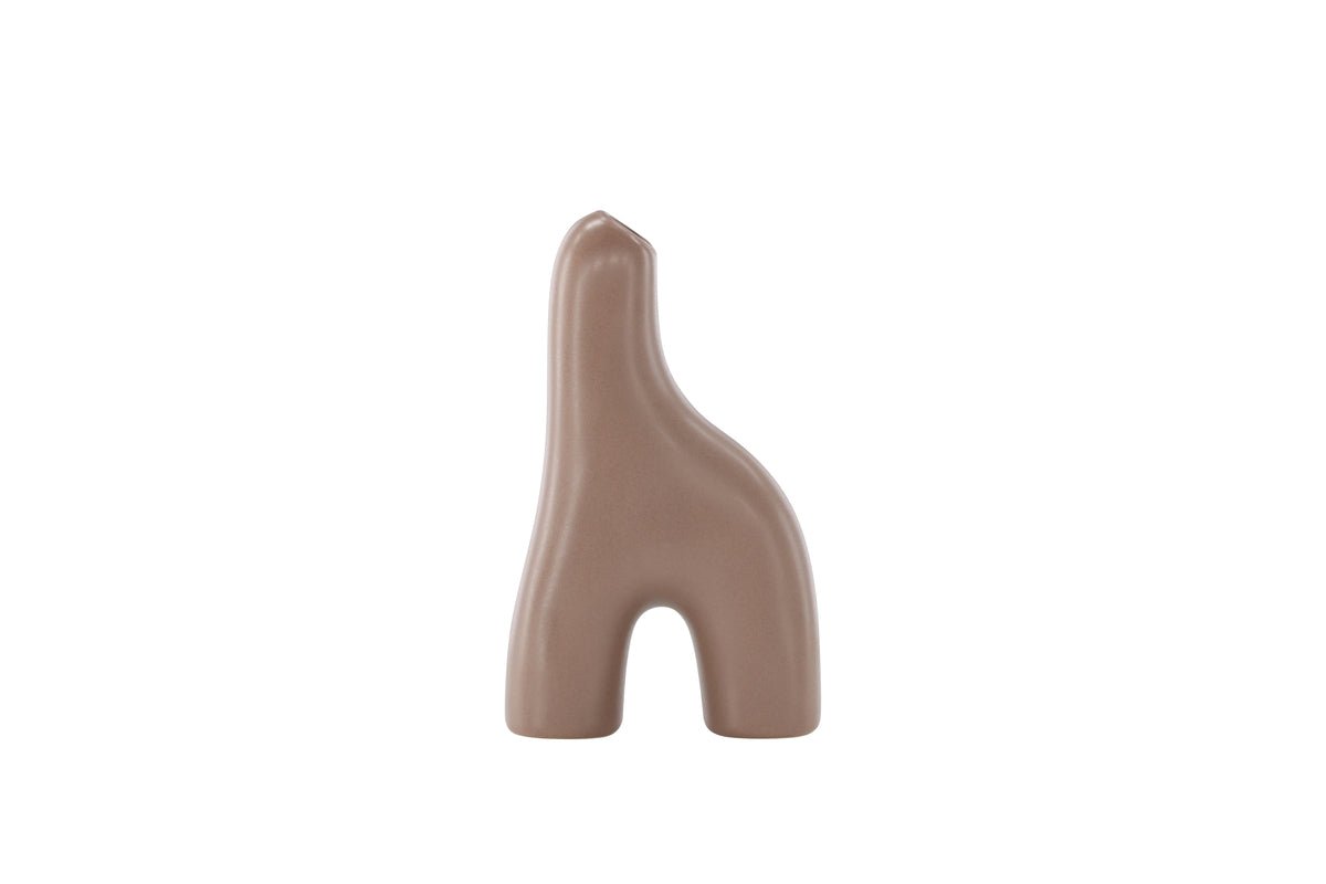 Vase Noara 16 cm – Skulpturales Designobjekt aus Steingut