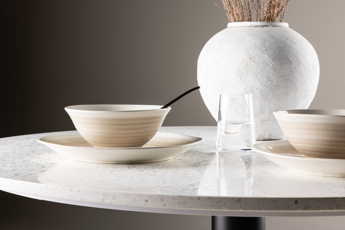 Schalen Aurelia - 2er-Set – Steingut, Beige und hitzebeständig