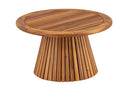 Gartentisch Hewa - Runder Beistelltisch aus Akazienholz