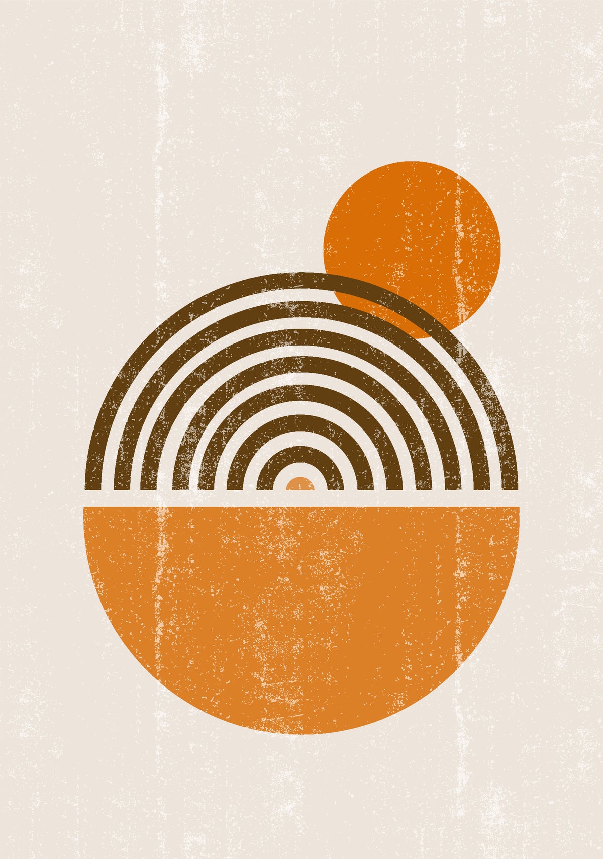 Poster Orange Ball aus hochwertigem Papier