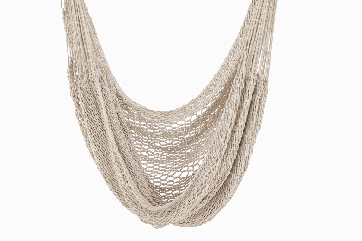 Garten Hängesessel Lilo - aus Baumwolle in Creme-Weiß