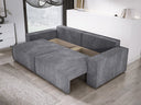 Designer Sofa Velanova 3 Sitzer Cord mit Schlaf- und Klappfunktion