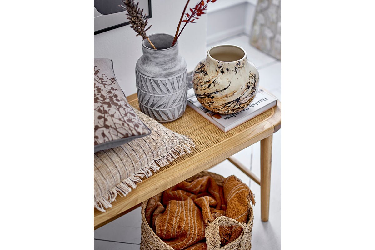 Vase "Gypsi" - grauer Staubeffekt aus Keramik