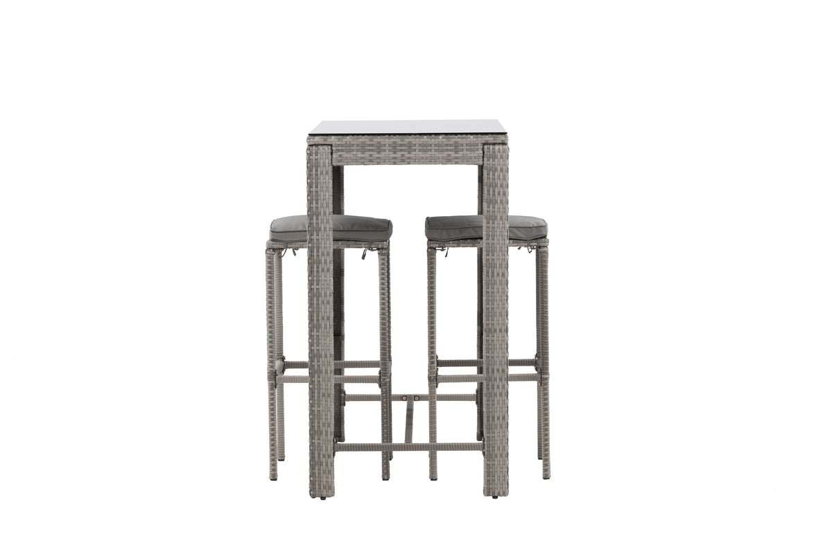 Gartenstuhl Henry - aus Rattan in Grau