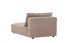 Designer Lounge Sessel Lanzia – Braun mit Leinenoptik