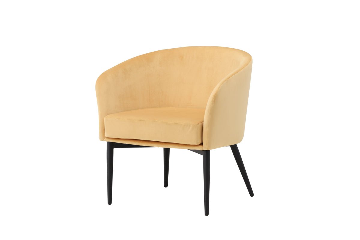 Sessel Sunny - mit gelbem Samtbezug