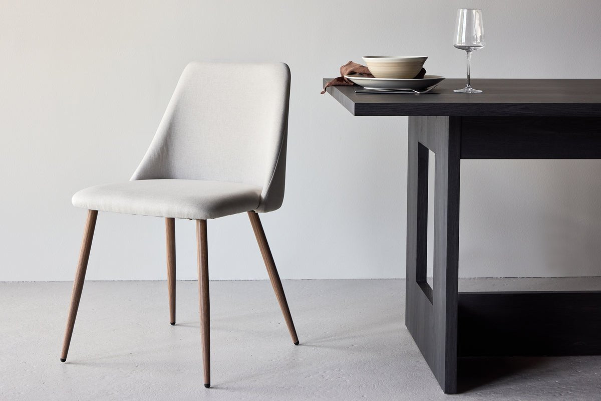 2er Set - Stuhl Liora aus weichem Polyestersamt