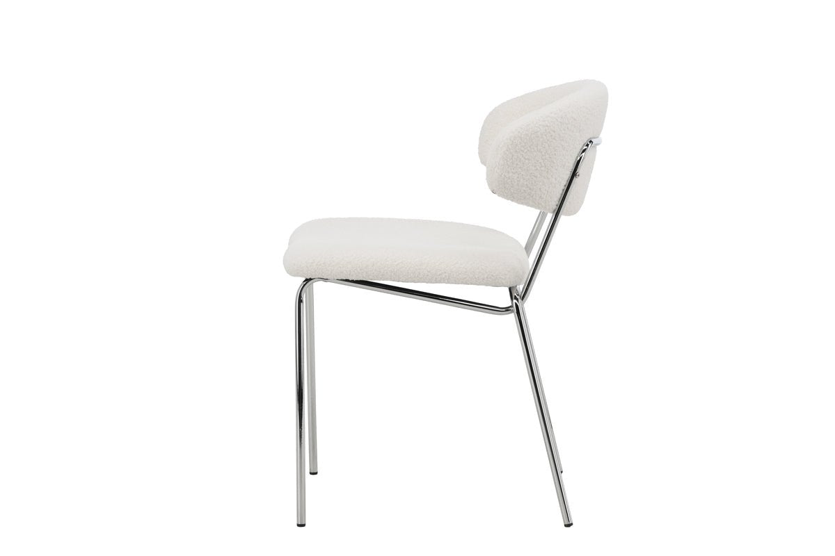 2er Set - Stuhl Seville mit Bouclé-Bezug für Wärme und Struktur