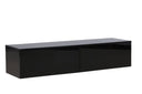 Designer TV-Lowboard Noirra – Schwebendes Design in Schwarz