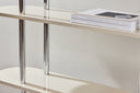 Regal Marano – Weiß mit Chromstreben im modernen Design