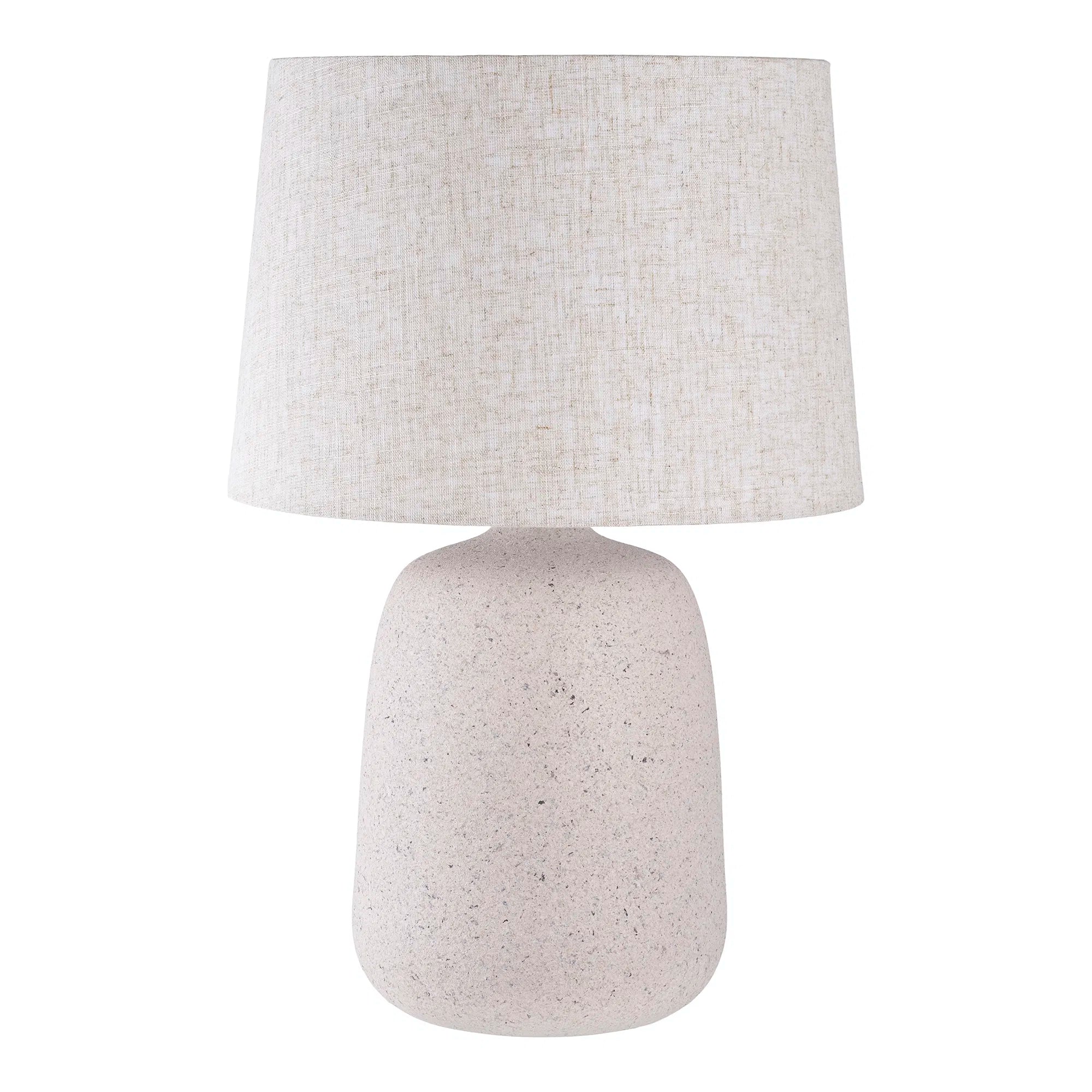 Tischlampe „Carmelo“ – Sandstruktur im modernen Look
