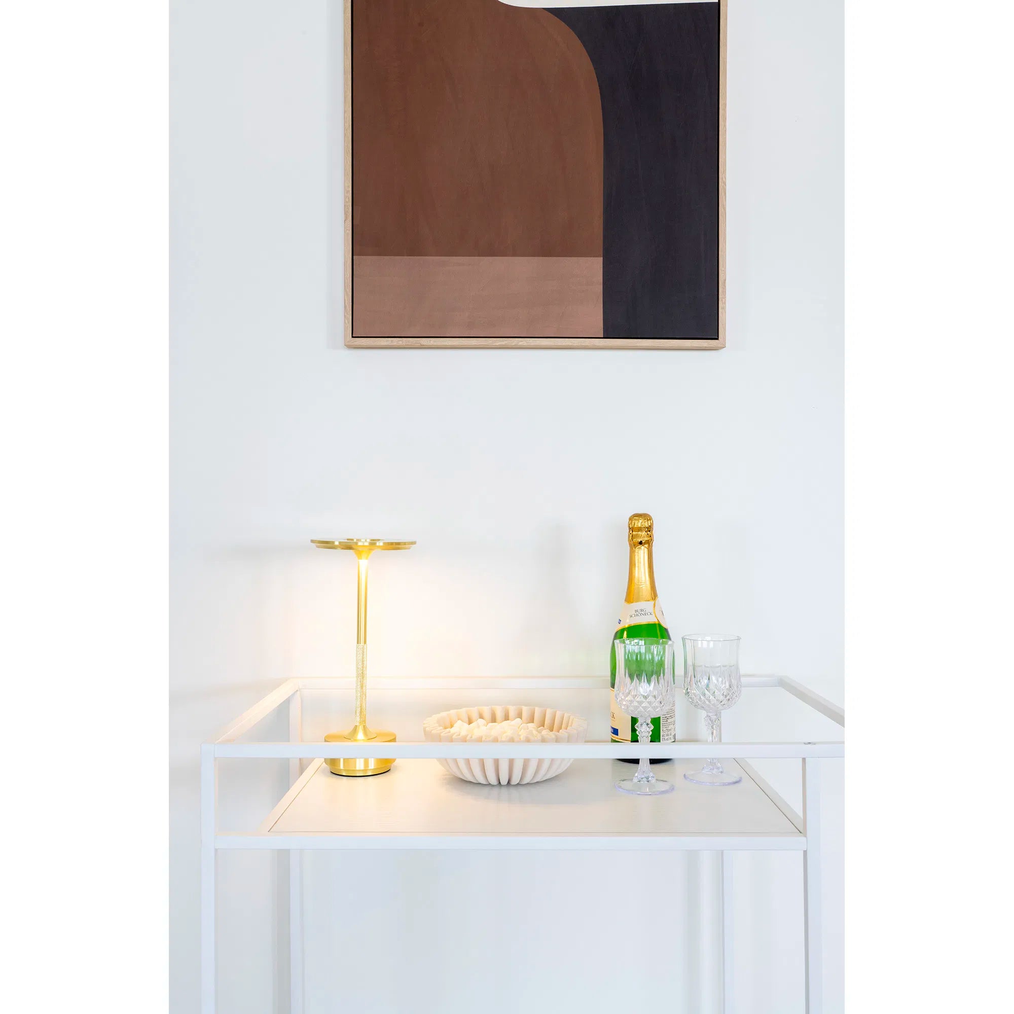 Tischlampe „Ardena“ – Eleganz in Gold, Silber & Schwarz