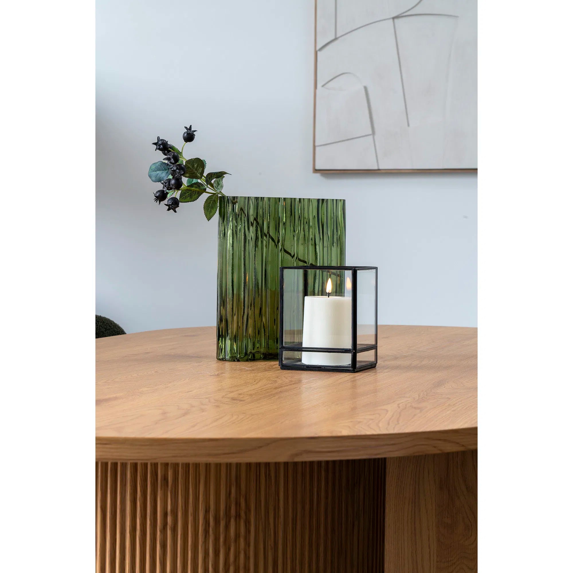 Kerzenhalter „Ferro Glas“ – Metall & Glas in Schwarz