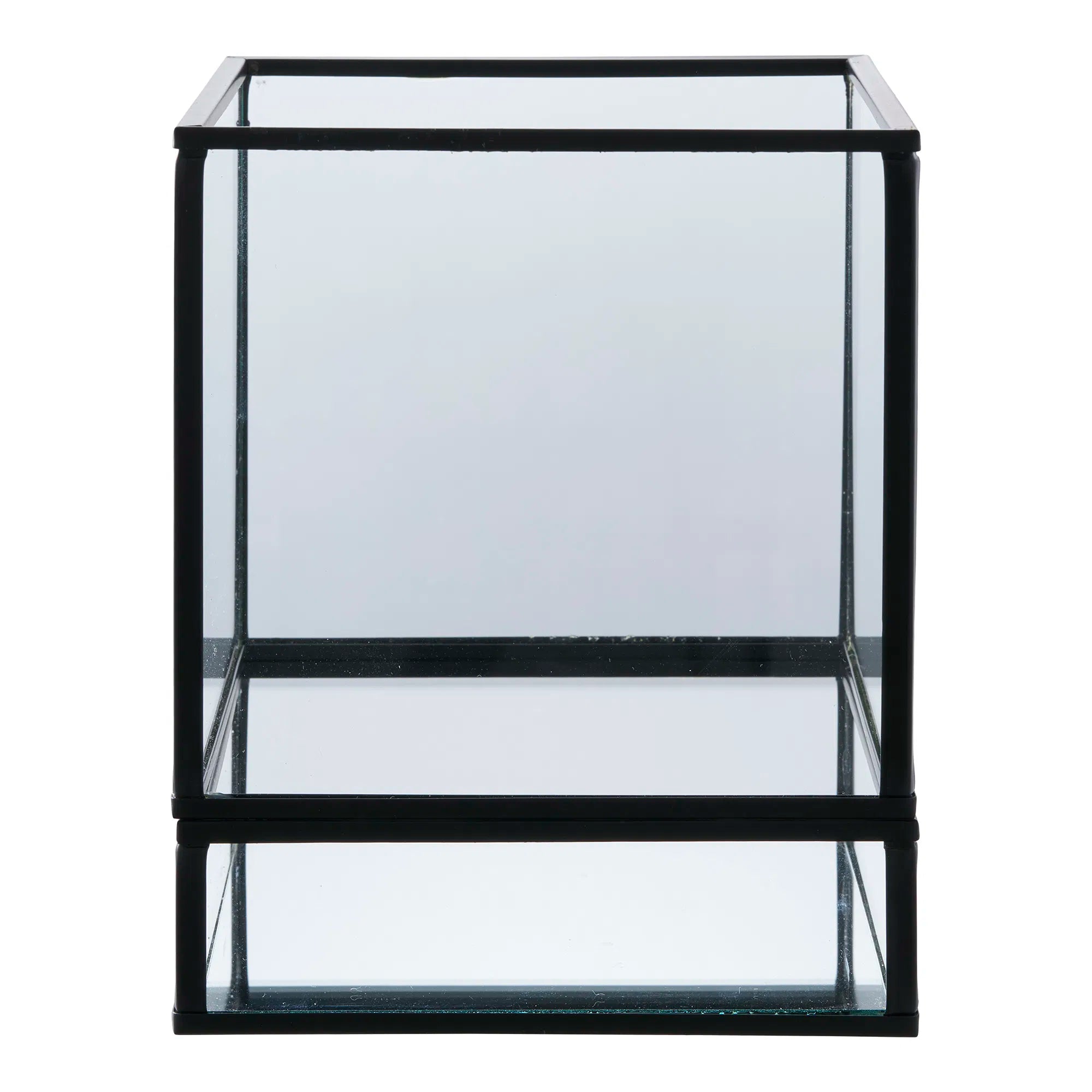 Kerzenhalter „Ferro Glas“ – Metall & Glas in Schwarz