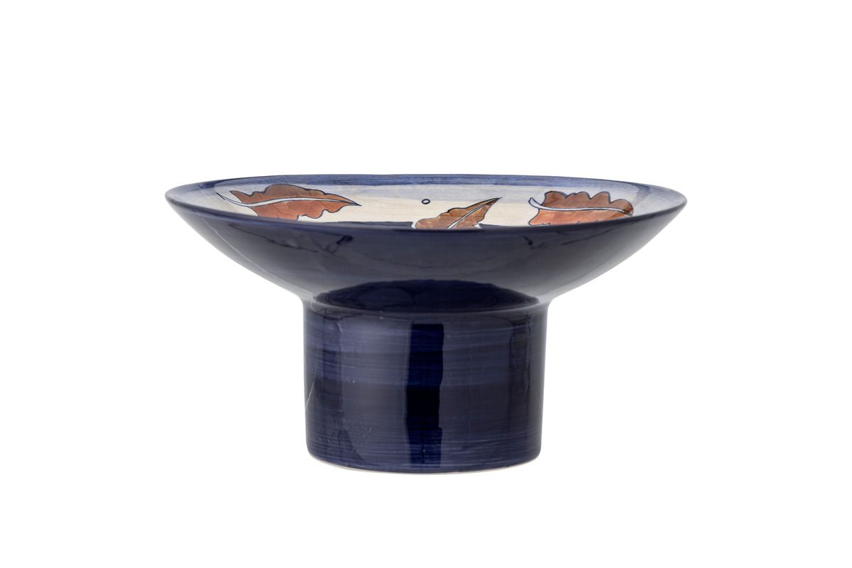 Sockelschale Selma – dekoratives Steingut mit Naturmotiv