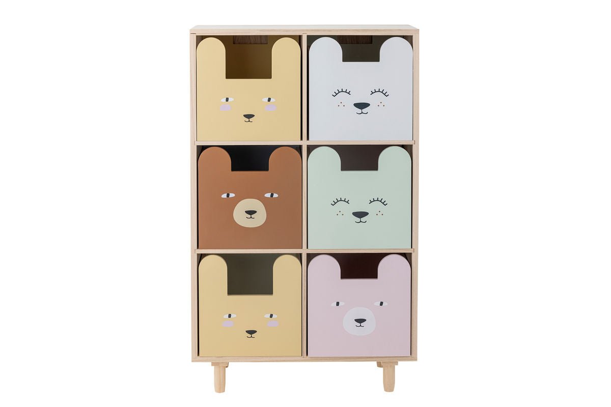 Kinder-Bücherregal „Linus“ mit Schubladen – Buntes Design