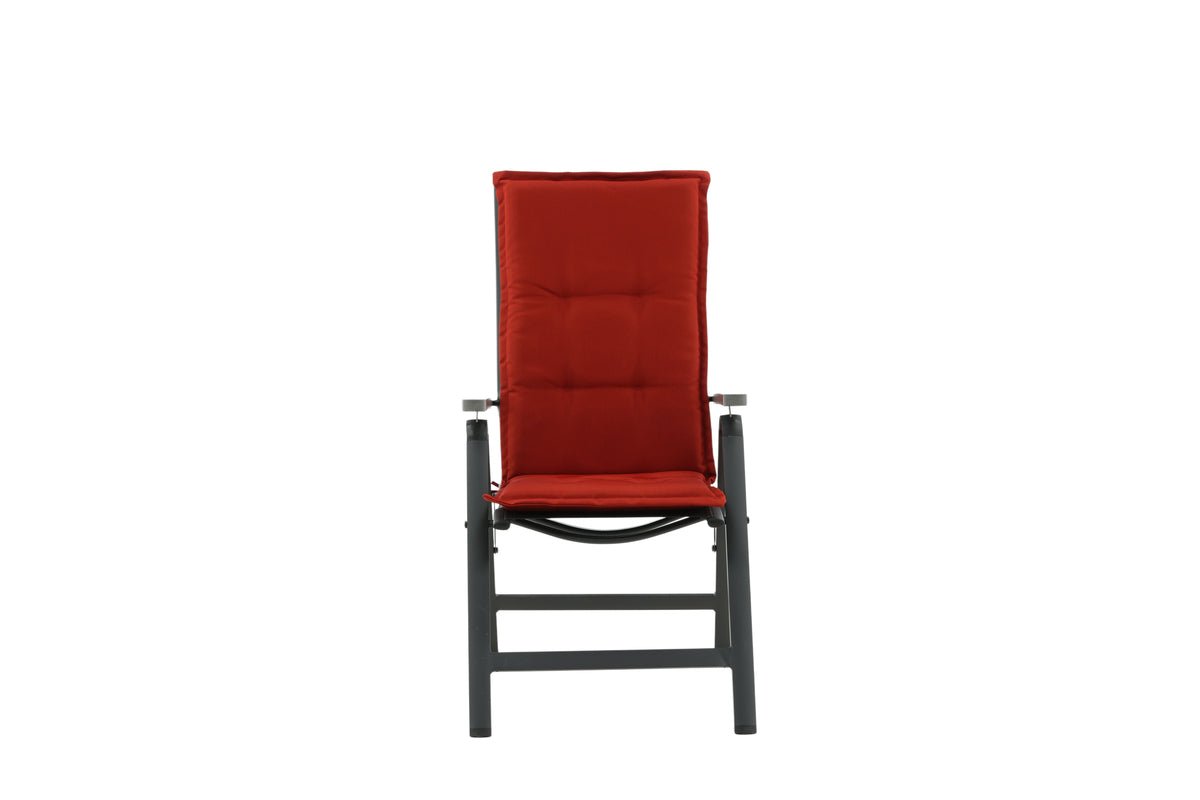 6er Set - Stuhlkissen Philly aus Polyester in Grau, Rot