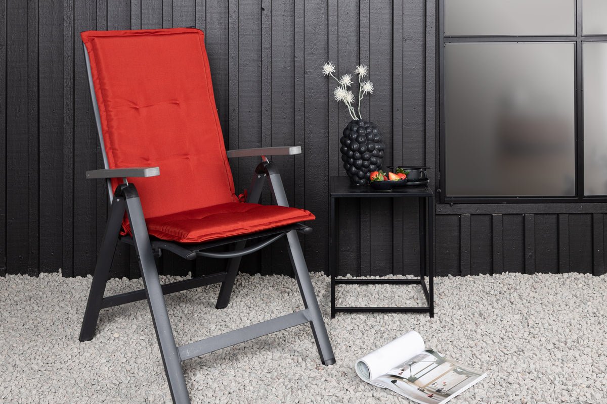 6er Set - Stuhlkissen Philly aus Polyester in Grau, Rot