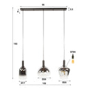 Pendelleuchte Alveris – Rauchglas mit Farbverlauf in 3 verschiedenen Formen