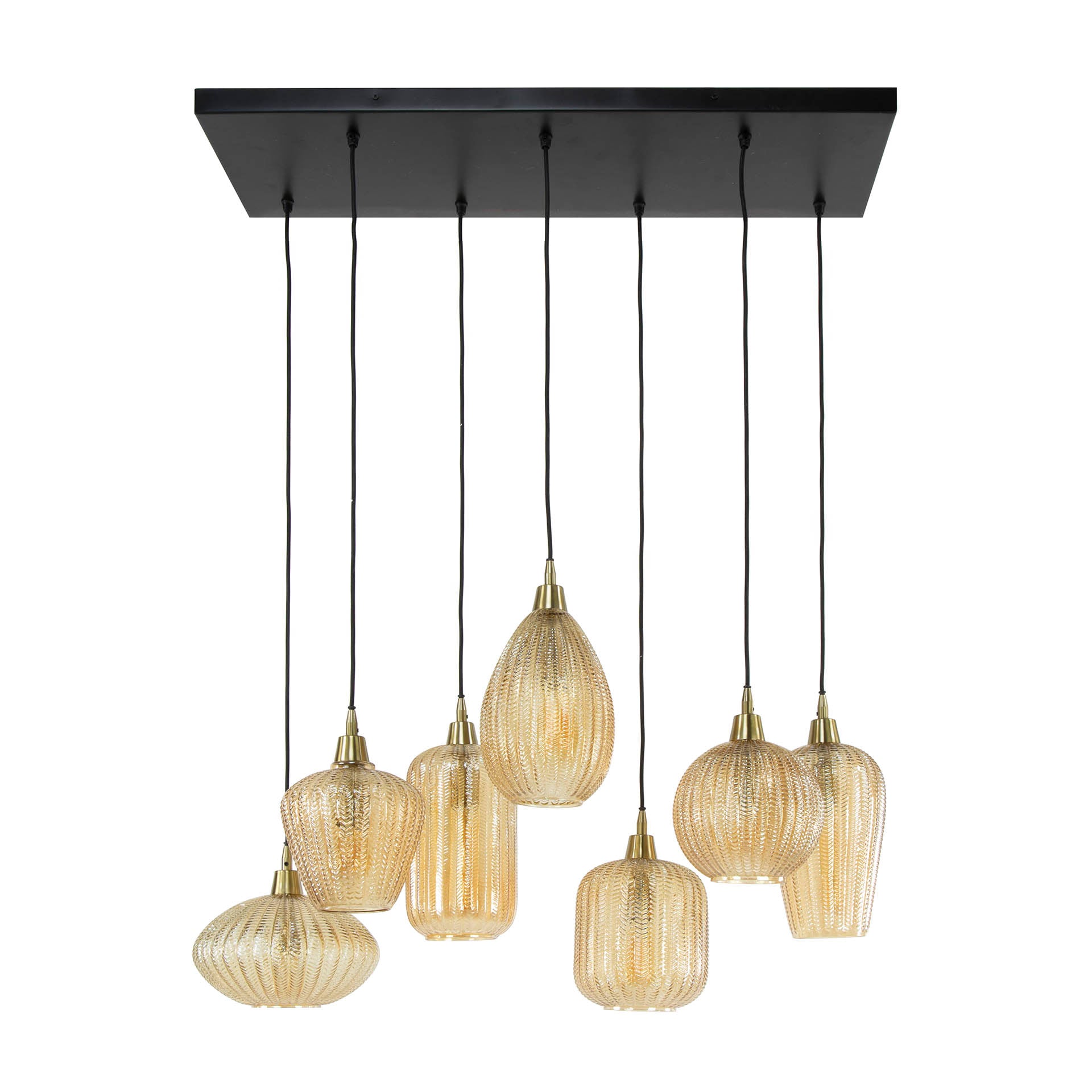 Pendelleuchte „Lumina“ – mit handgefertigten Lampenschirmen aus Glas