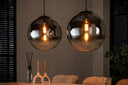 Pendelleuchte Ceralis – Rauchglas mit Farbverlauf im Bubble-Design
