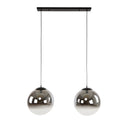 Pendelleuchte Ceralis – Rauchglas mit Farbverlauf im Bubble-Design