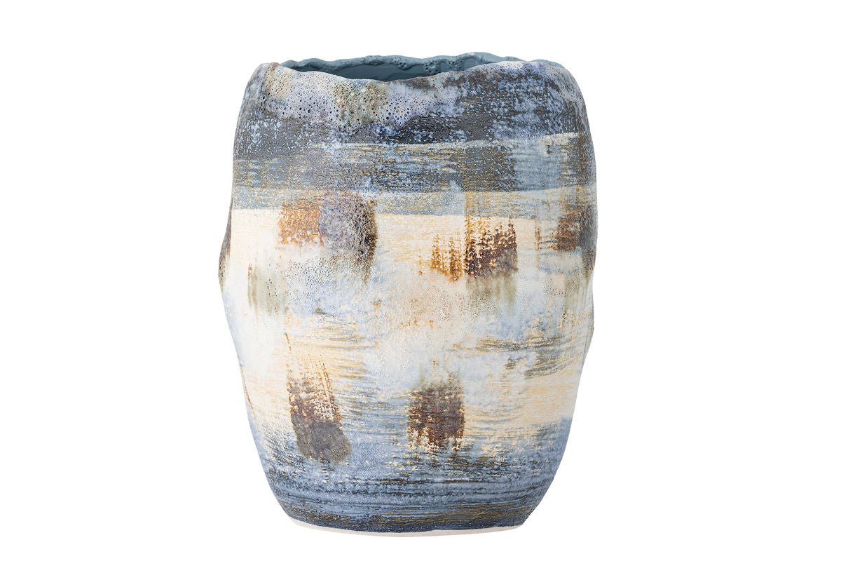 Vase „Blue Nonna“ – aus Steingut