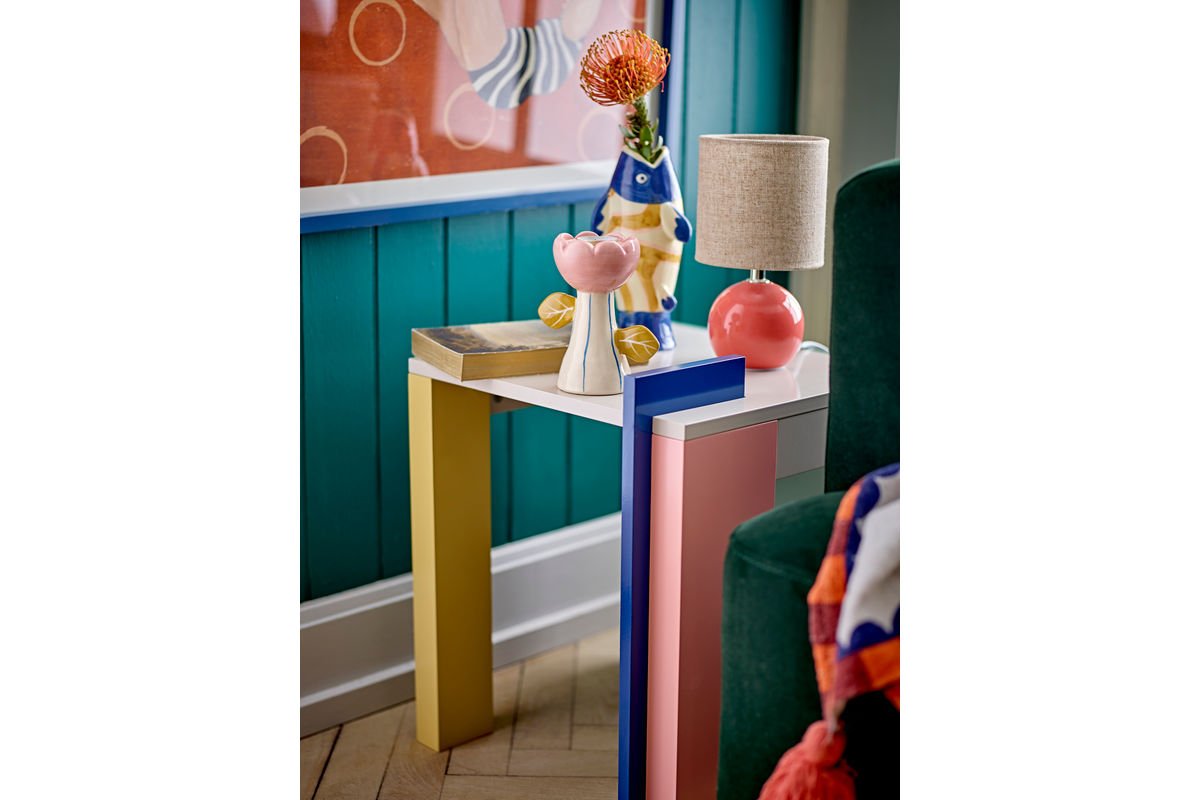 Kerzenhalter-Set „Floria“ – Buntes Steingut (2-teilig)