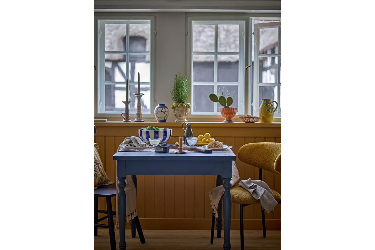 Schale Cala – handbemalte Steingutschale in Blau