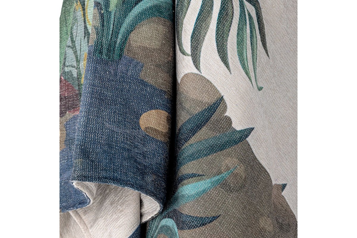 Tagesdecke Pfaui – aus gewebtem Polyester mit Quasten