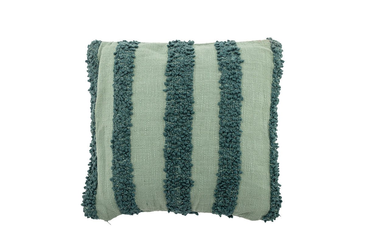 Zierkissen Toronto – Getuftete Streifen in Grün