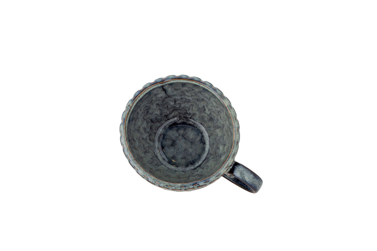 Becher-Set Lela – Grau, gefertigt aus Steingut (4er-Set)